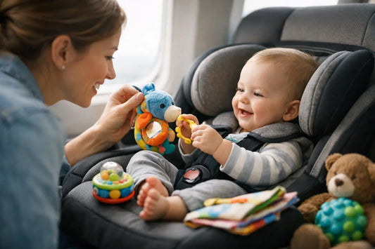 Wie beschäftige ich mein Baby unterwegs?