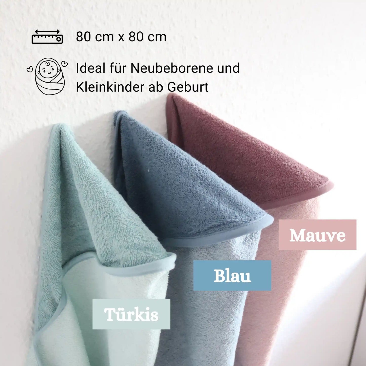 Kapuzenhandtuch/Badetuch mit Namen