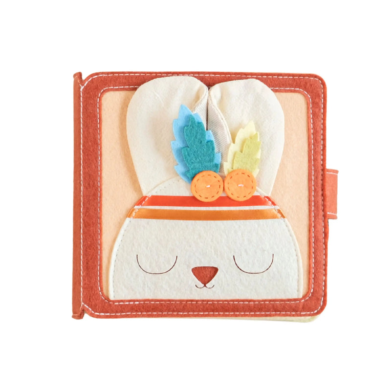 Mini Quiet Book Hase – personalisiertes Stoffbuch für Babys