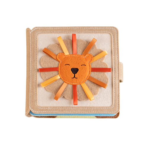 Mini Quiet Book Löwe – personalisiertes Stoffbuch für Babys