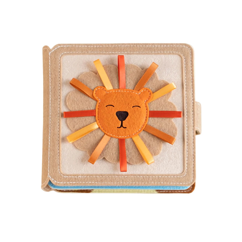 Mini Quiet Book Löwe – personalisiertes Stoffbuch für Babys