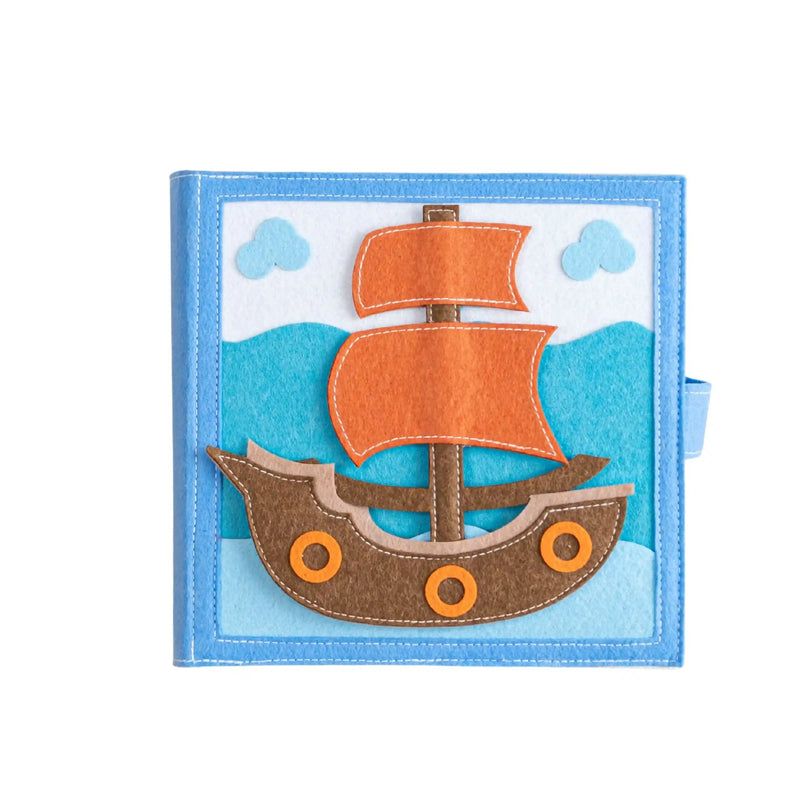 Quiet Book Meerestiere – personalisiertes Filzbuch mit Namen