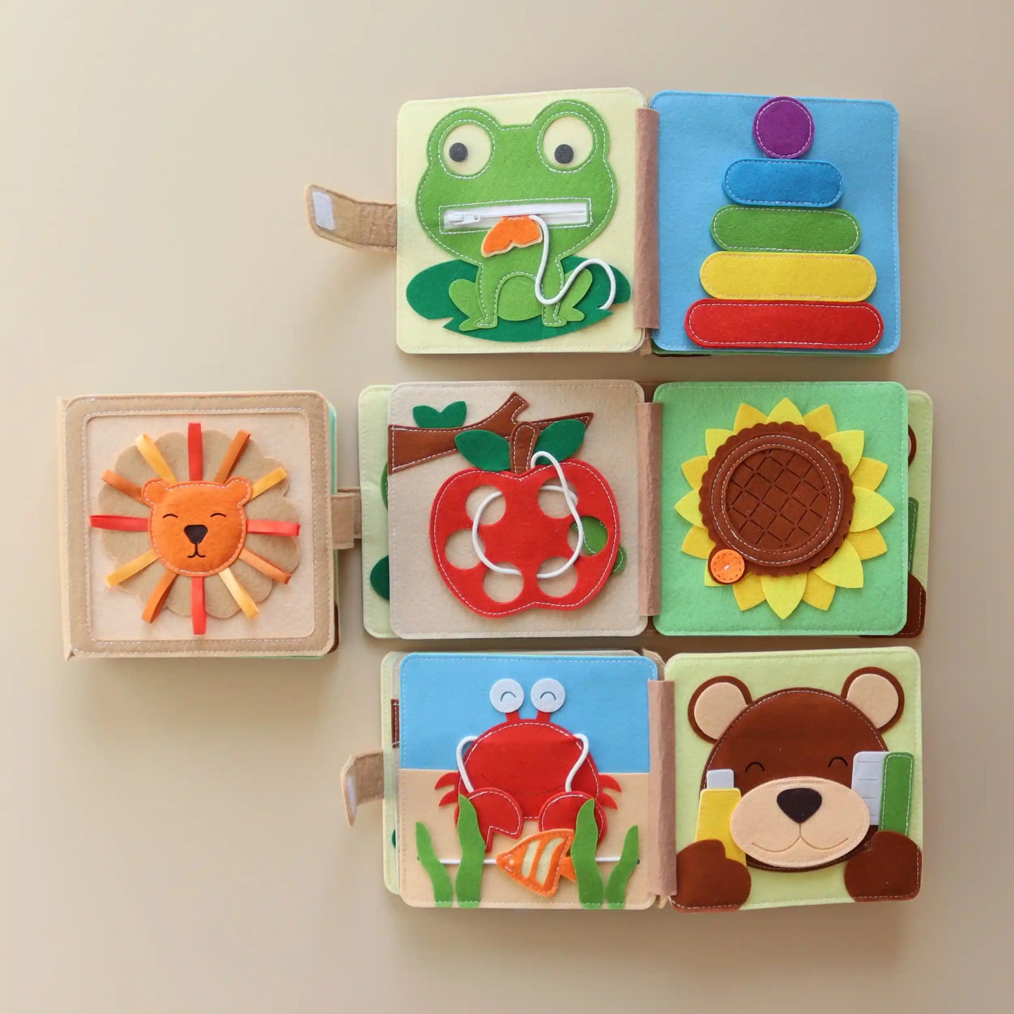 Mini Quiet Book Lion