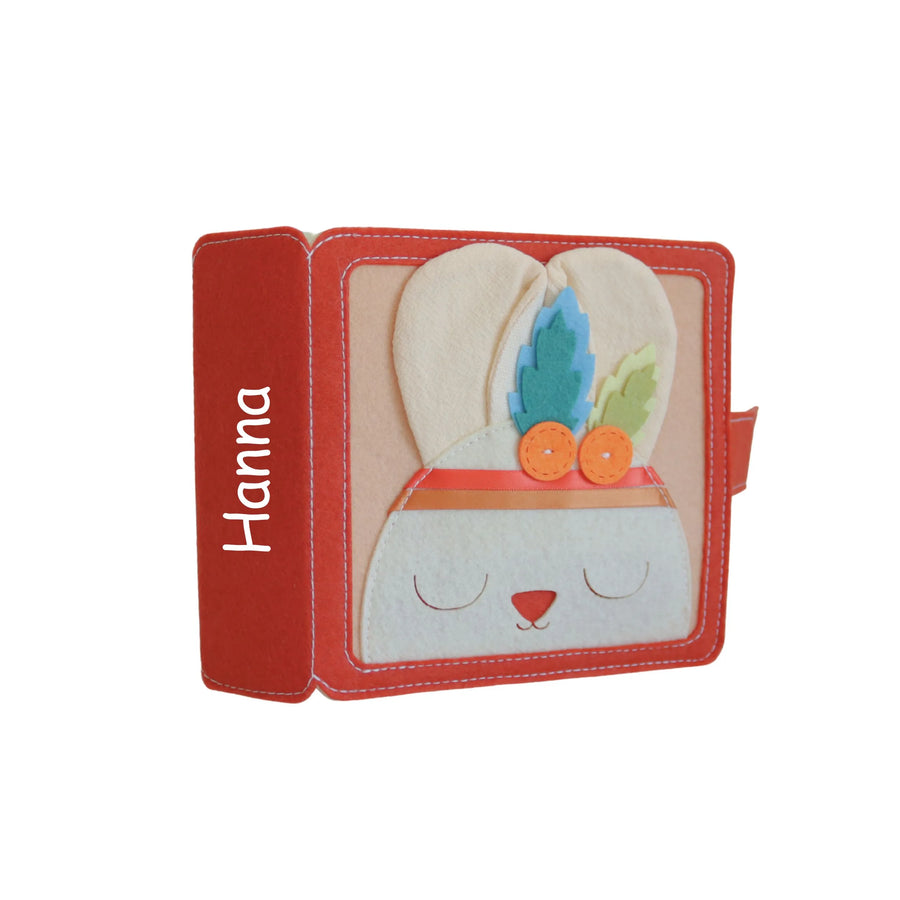 Mini Quiet Book Hase – Beispiel Personalisierung mit Namen