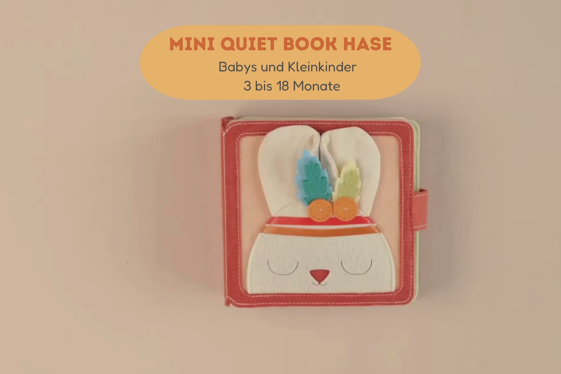 Mini Quiet Book Hase