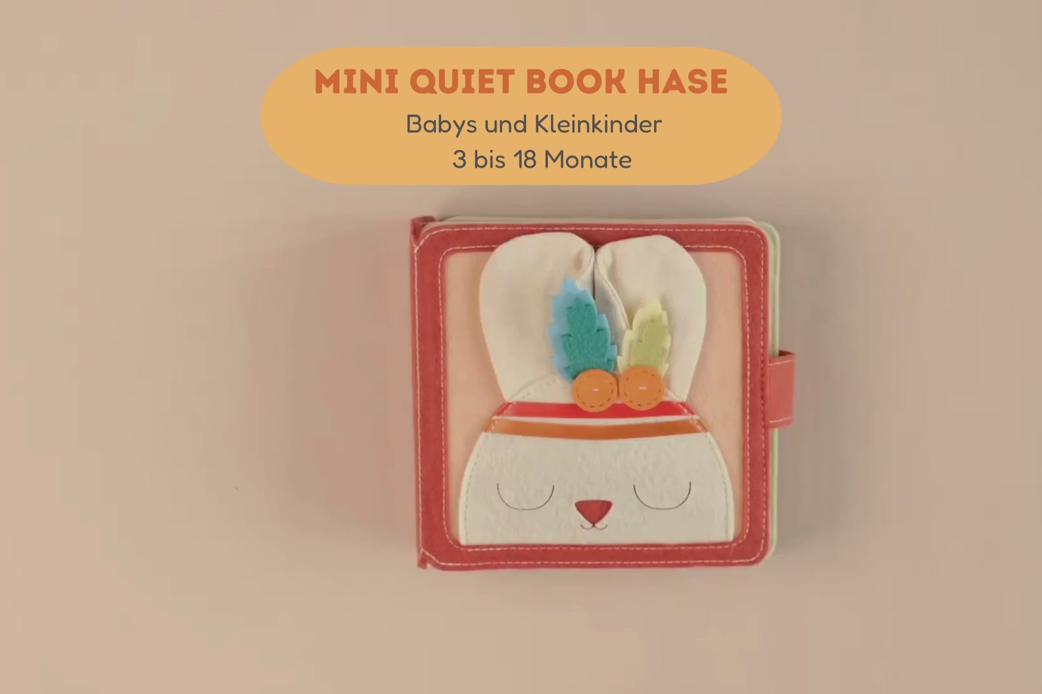 Mini Quiet Book Hase